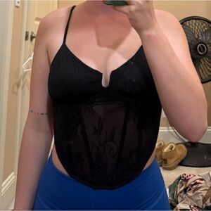 Princess Polly Black Lace Bodysuit